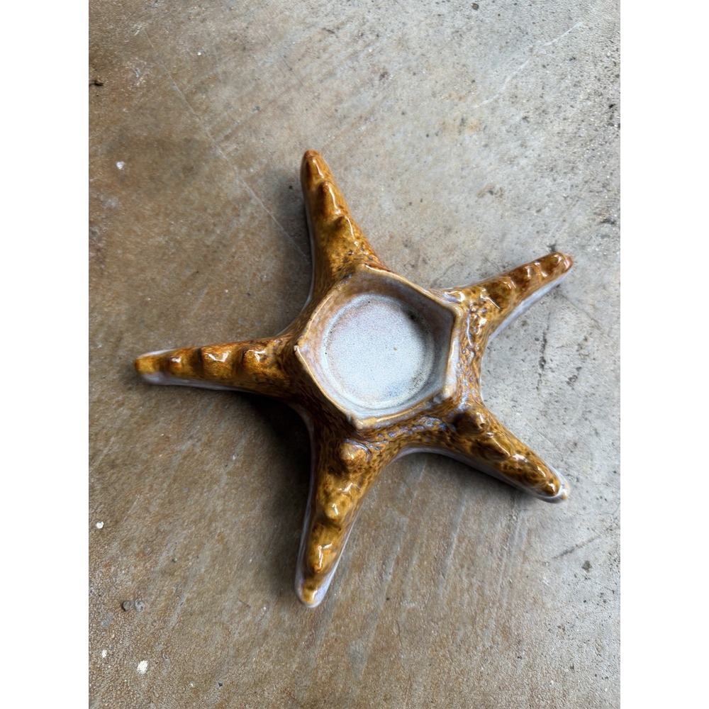 Pier 1 Imports Ceramic Starfish Tealight Candle Holder Nautical Beach Resort